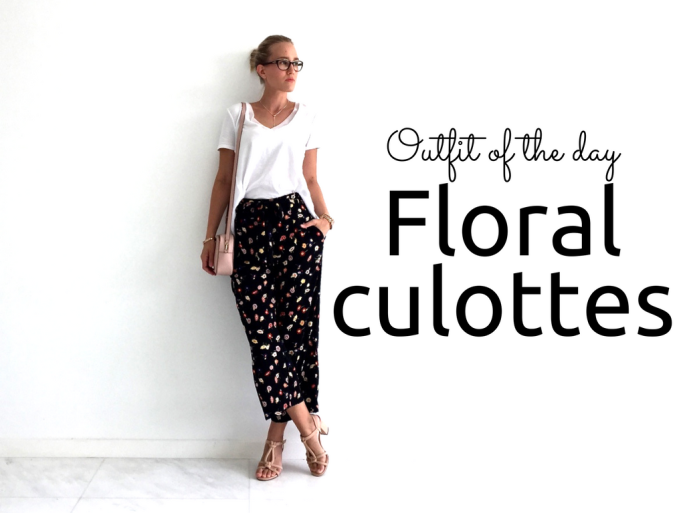 Zara flower culottes outfit blog Findianlife